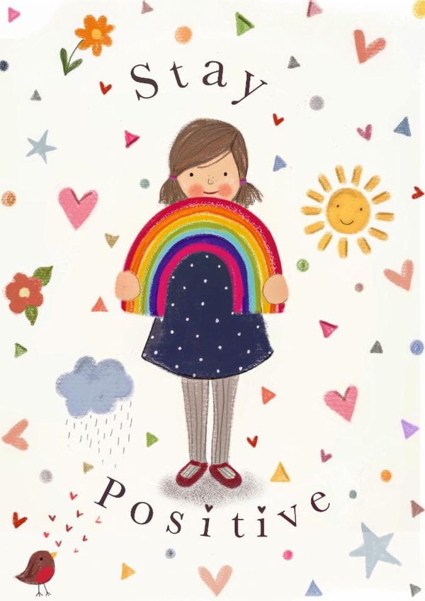 stay positive Love & Friendship Card 21613 created by Love Lucy Illustration
