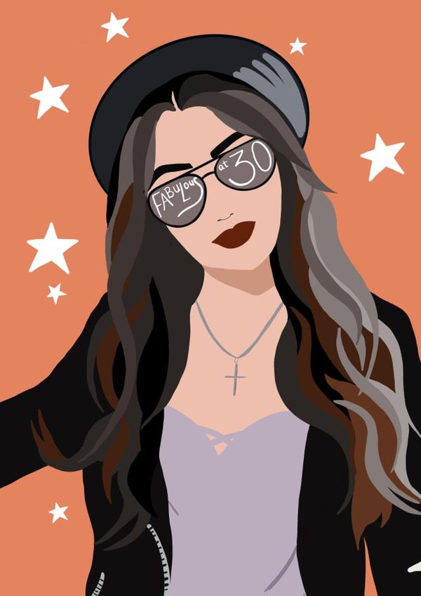 female fabulous Birthday Card 43449 created by Sara Fortune