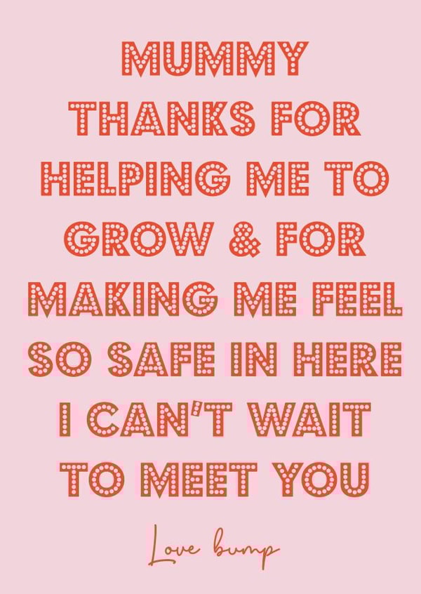 To mummy love bump created by Nicola Jo