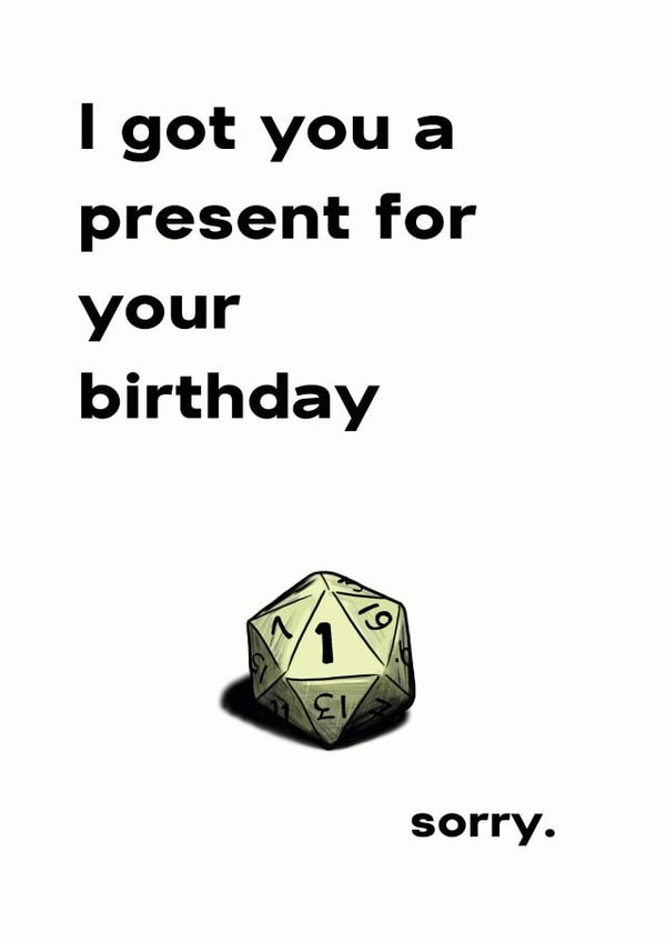 Rpg dungeons and dragons Birthday Card 17105 created by Cris Stewart