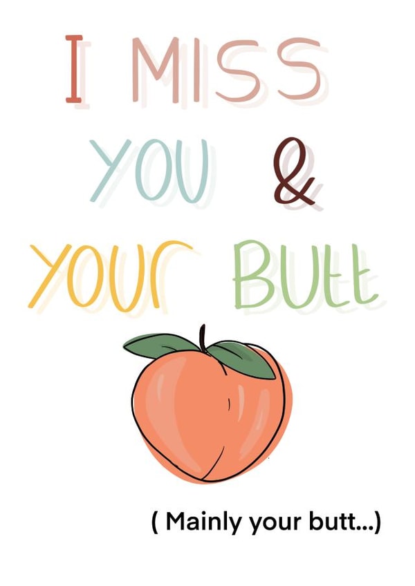 miss you rude Thinking of you Card 21634 created by TurtleMoonArt 