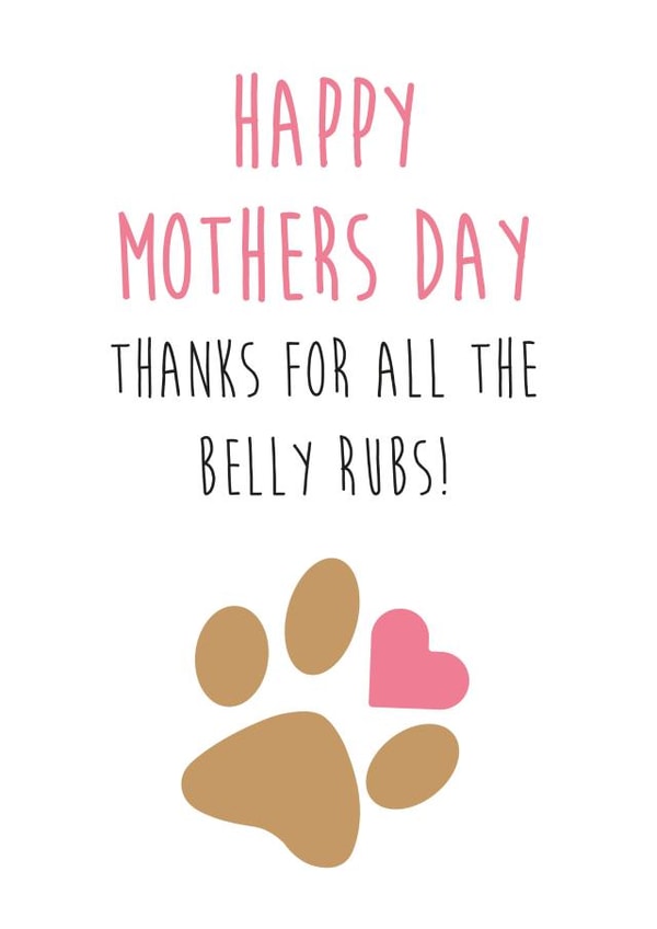 belly rubs belly Mothers Day Card 42271 created by Graphic Print Company