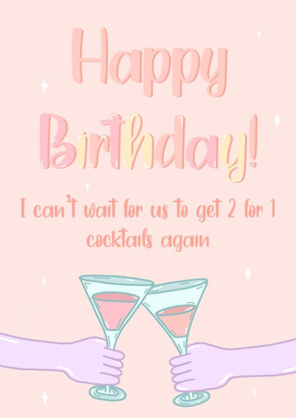 can't wait 2 for 1 Birthday Card 47922 created by Logos By Abi