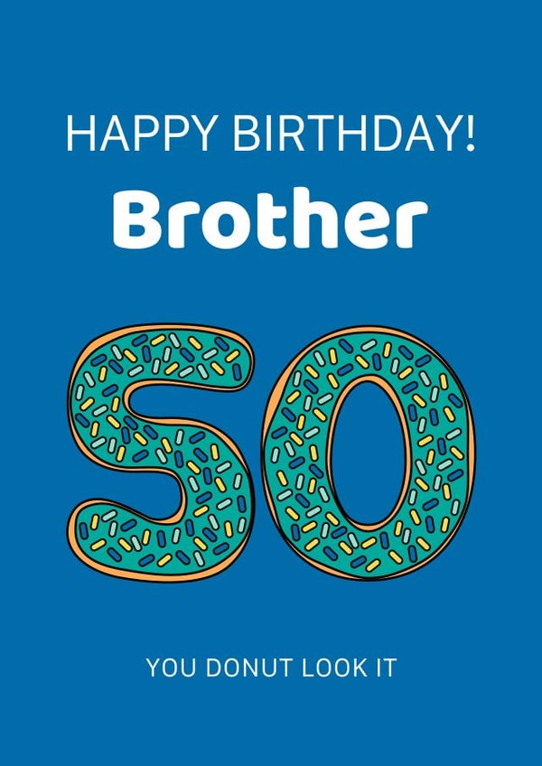 brother for him Birthday Card 19516 created by Karen Illustrates