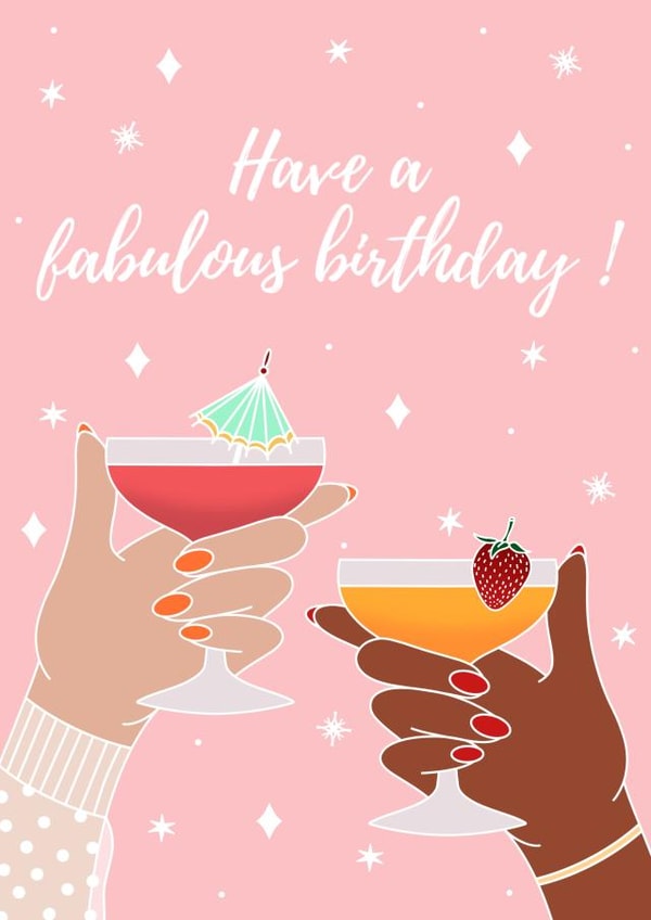 alcohol cocktail Birthday Card 20614 created by Dear Dainty Designs