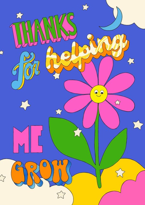 groovy funky Thank You Card 21263 created by Lucky in Love