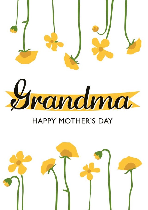 Grandma daffodil Mothers Day Card 41143 created by Jasmine Coster - JazziCreates