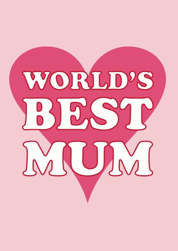 world's best mum mum Mothers Day Card 16582 created by Cloud Cuckoo Design