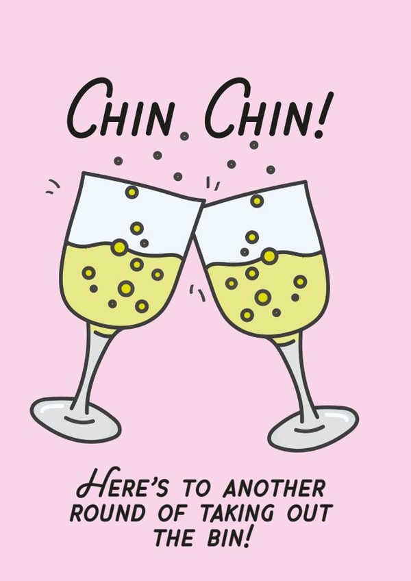 Champagne birthday card created by CatherineCritchley.