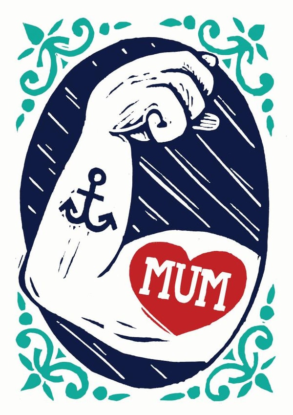 tattoo sailor tattoo Mothers Day Card 13659 created by Woah there Pickle