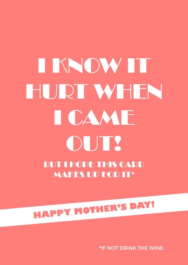 funny birth Mothers Day Card 47693 created by John Fox