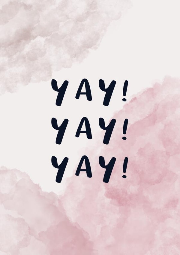 watercolour yay Congratulations Card 18044 created by Lexie 