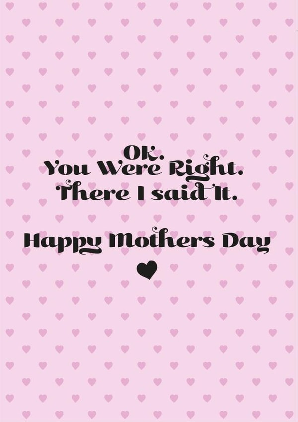 hearts you were right Mothers Day Card 21892 created by SOLATAIRE CONNOLLY
