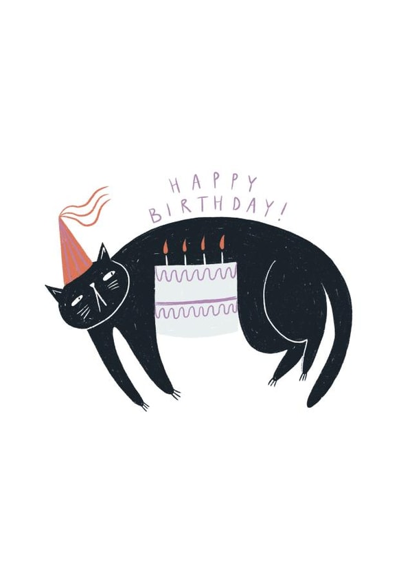 Cat Cake Birthday Card 44626 created by illokate