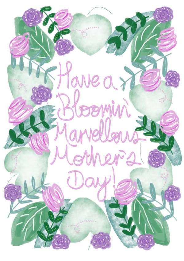 flower spring Mothers Day Card 46958 created by Doc_Doodle 