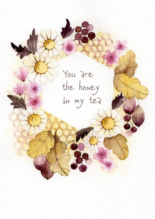 Honey in My Tea Anniversary Card created by Sini Ezer
