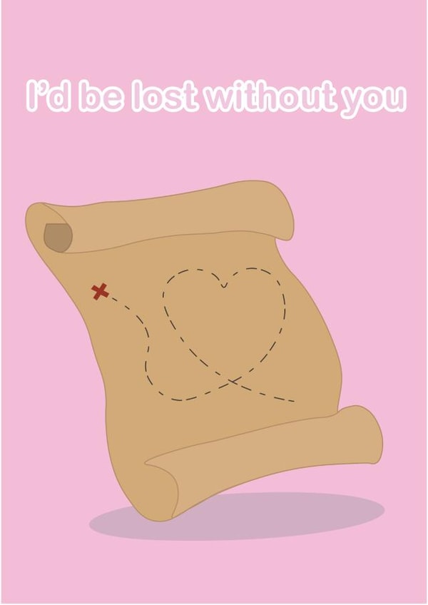 lost map Anniversary Card 47306 created by Dominic Clay