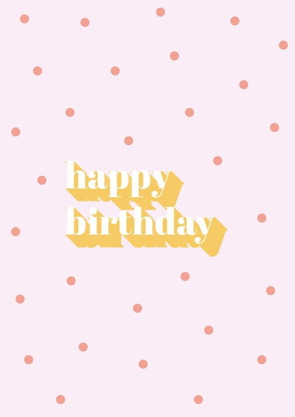 polka dots typography Birthday Card 46605 created by Studio Cohen