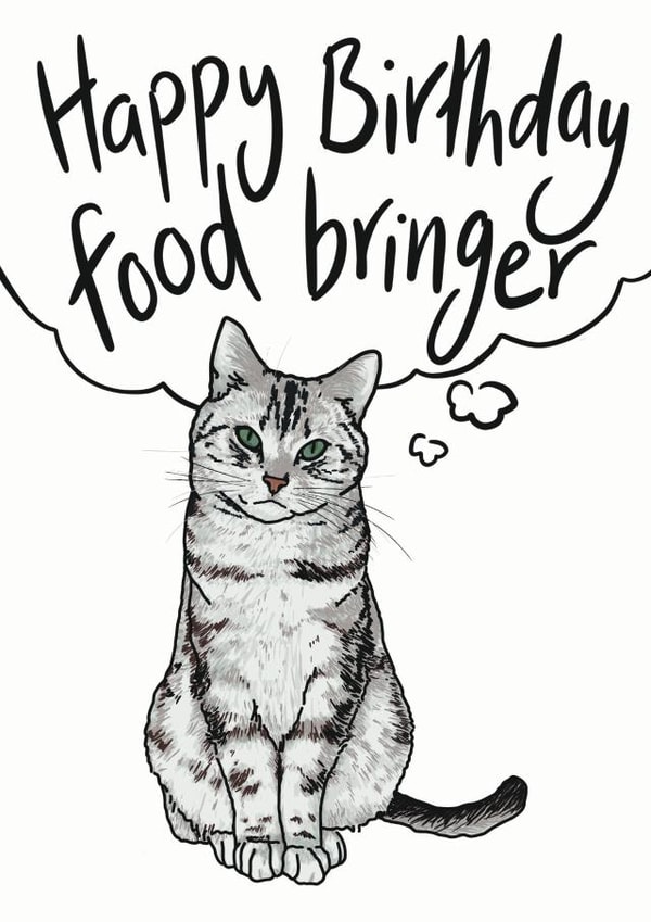 food bringer Birthday Card 48223 created by Emily and the Whippet