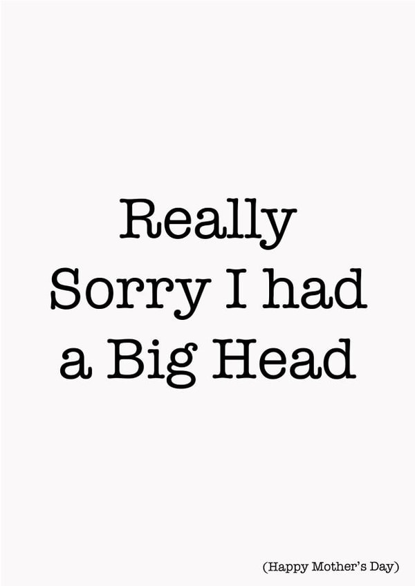 funny big head Mothers Day Card 45484 created by Kikiara Cards