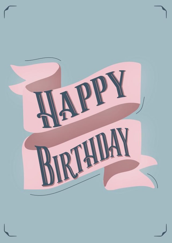 simple banner Birthday Card 10974 created by Love Gemma & Co