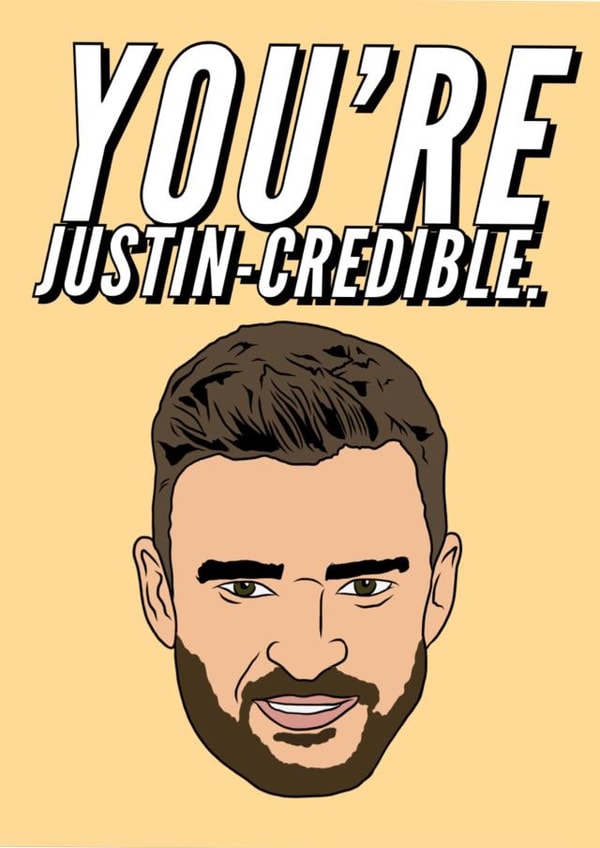 justin timberlake celebrity Anniversary Card 10436 created by Keepseyshop