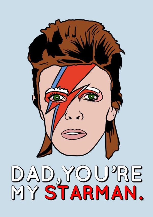 starman pun Father's Day Card 32817 created by Keepseyshop