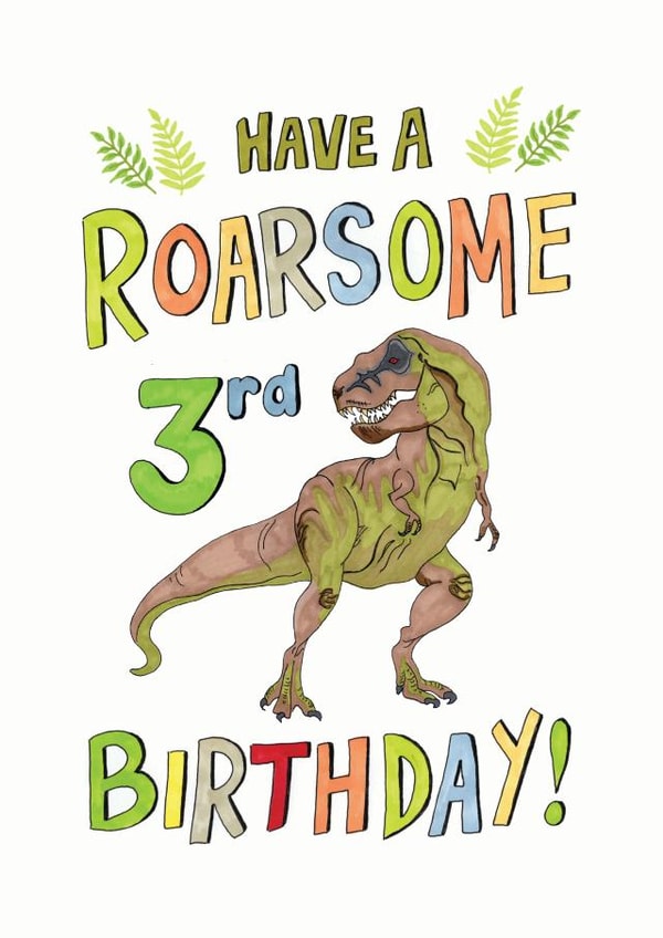 prehistoric dino Birthday Card 17866 created by Life's Little Doodles