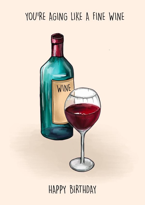 fine wine Birthday Card 20822 created by Poppy & Mabel 