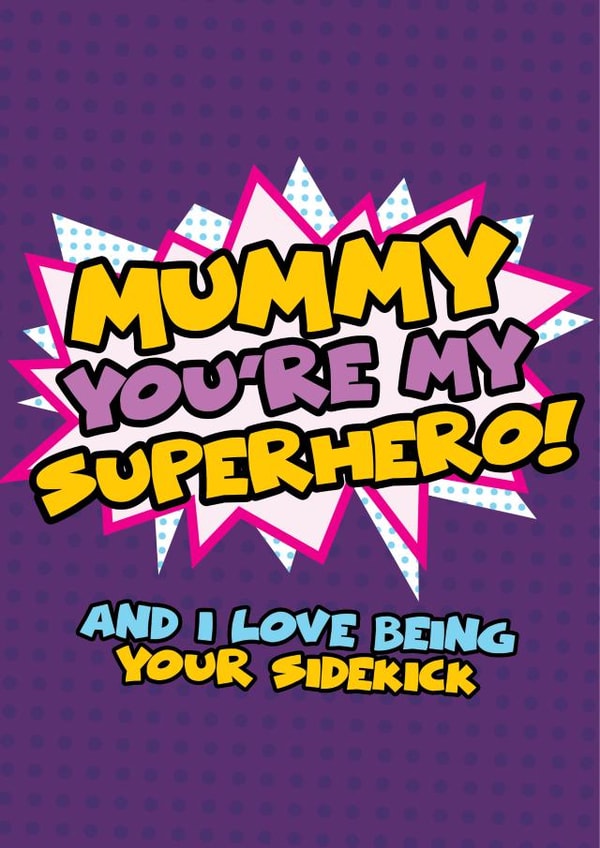 mummy superhero Mothers Day Card 26343 created by Bow & Bell