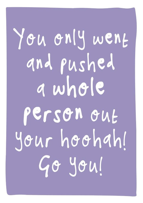 Funny New Baby Card for New Mum created by Bow & Bell