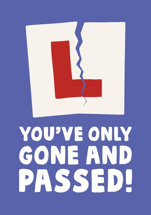 L plates driving test Congratulations Card 13340 created by Studio Doodles