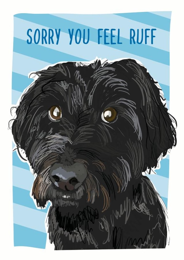 sorry dog Get Well Card 10513 created by Rulu