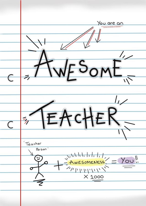 Thank you Teacher Notepad card created by Maria Joanne Designs