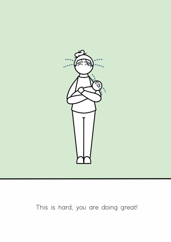 New parent encouragement card created by Skate Better Studio