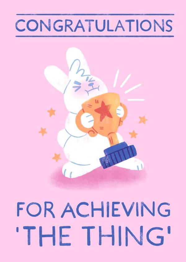 the thing trophy Congratulations Card 21910 created by Milk & Momo