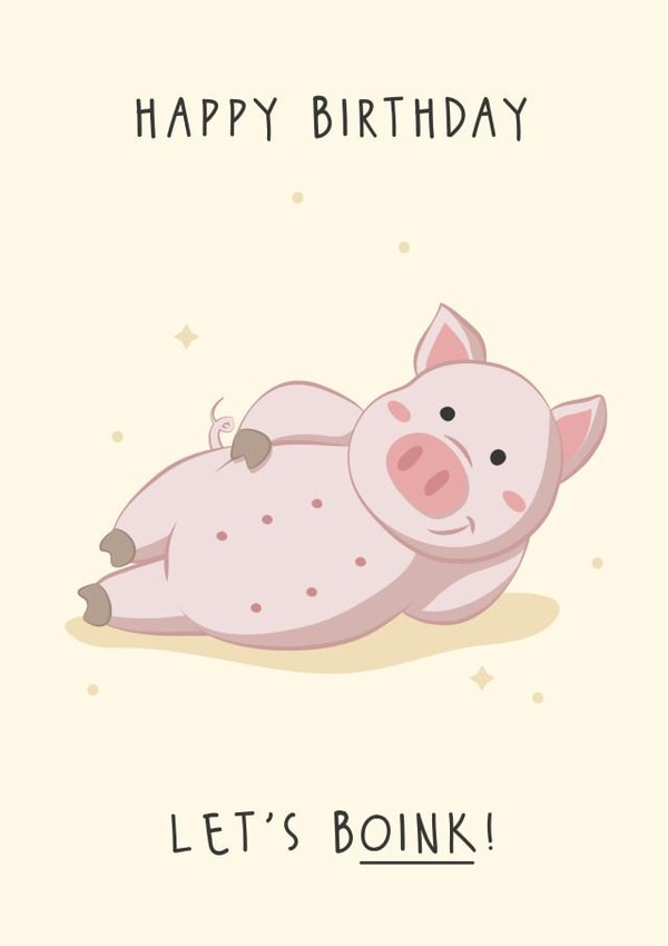 boink cheeky Birthday Card 21137 created by Cheeky Peeky