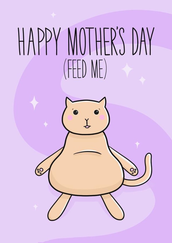 Cheeky cat Mother's Day card created by Stripy Fish Designs