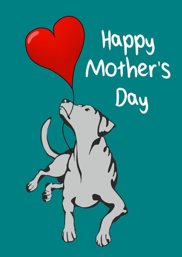 balloon dog Mothers Day Card 47575 created by Paperela