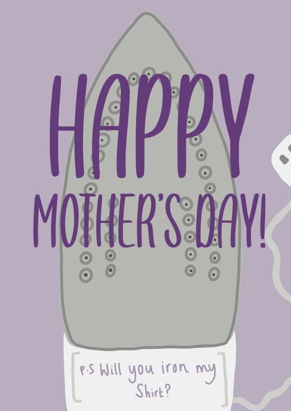 ironing iron Mothers Day Card 48293 created by Insight Designs