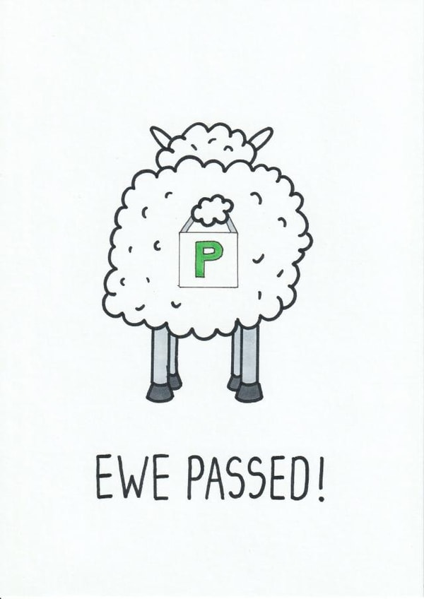 you passed pun Congratulations Card 18202 created by Ow Cards