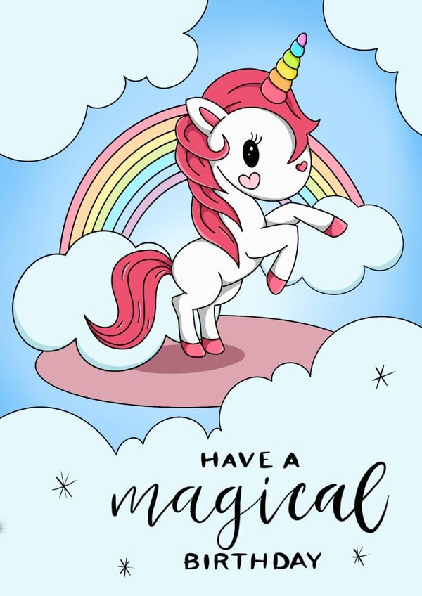 unicorn magical Birthday Card 21913 created by Keely Graham