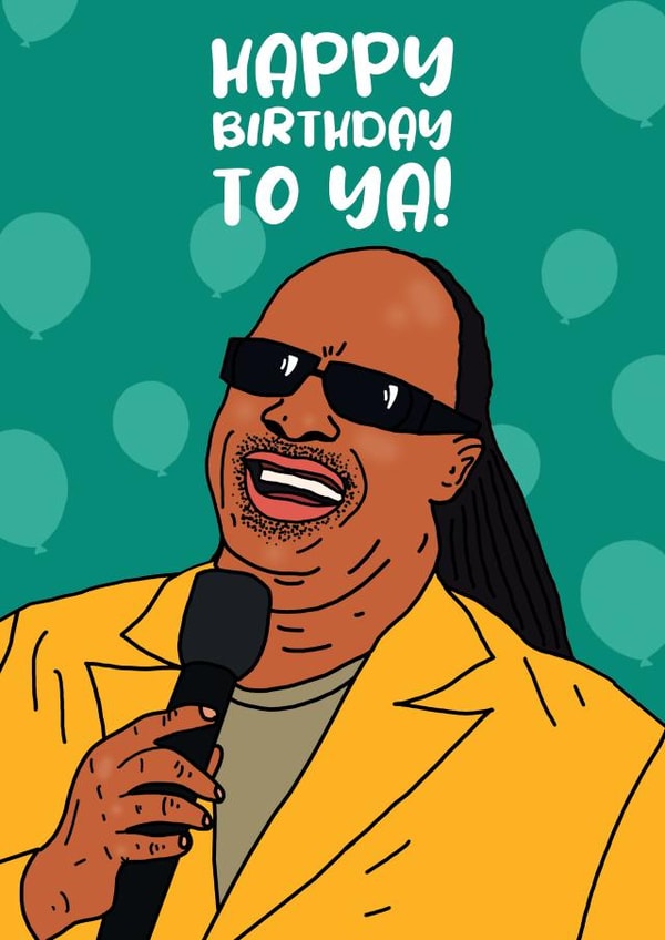 Stevie Wonder Happy Birthday To You Card created by Charles Makes