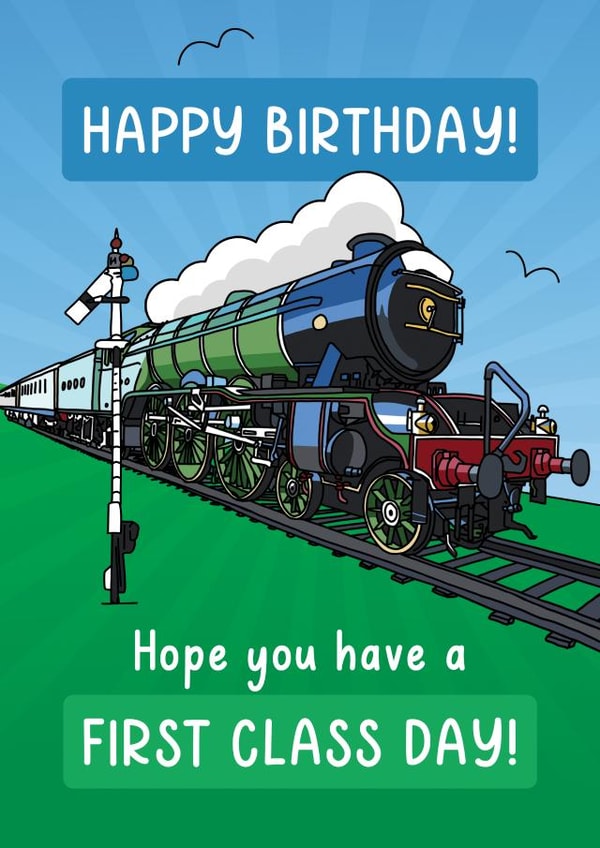Vintage steam train Birthday card created by Evie Garnett Designs