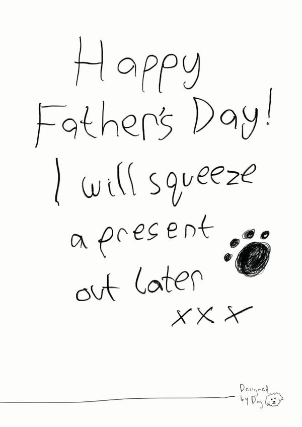 father dog dad Father's Day Card 13038 created by Paper Plane