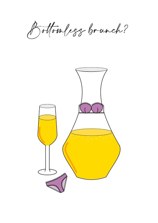 Bottomless Brunch Birthday Card created by Jemma Louise UK