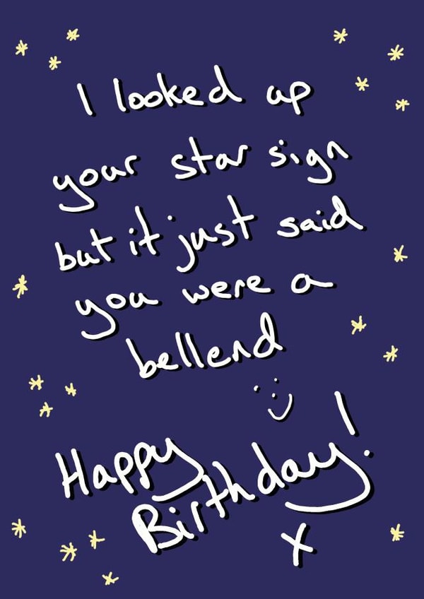 star sign astronomy Birthday Card 18918 created by Random Shit Cards
