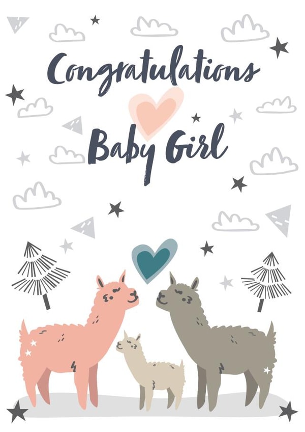 congratulations baby New Baby Card 20728 created by JMK Illustration