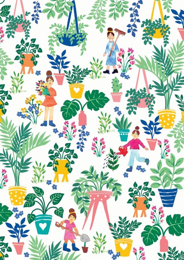 Cute plant lover card for a friend created by Zoe May Designs