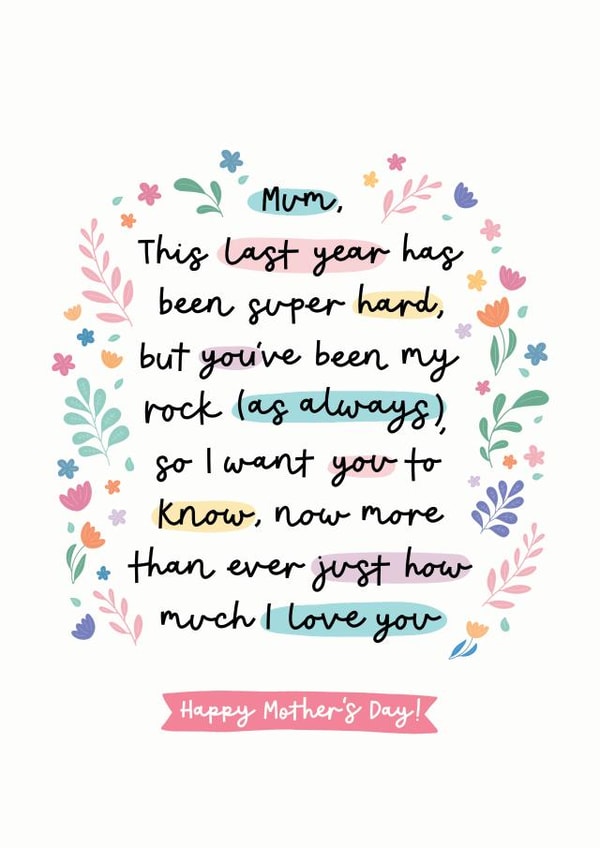 Mother's Day Card Card for mum Mothers Day Card 16227 created by Inky in the Wild